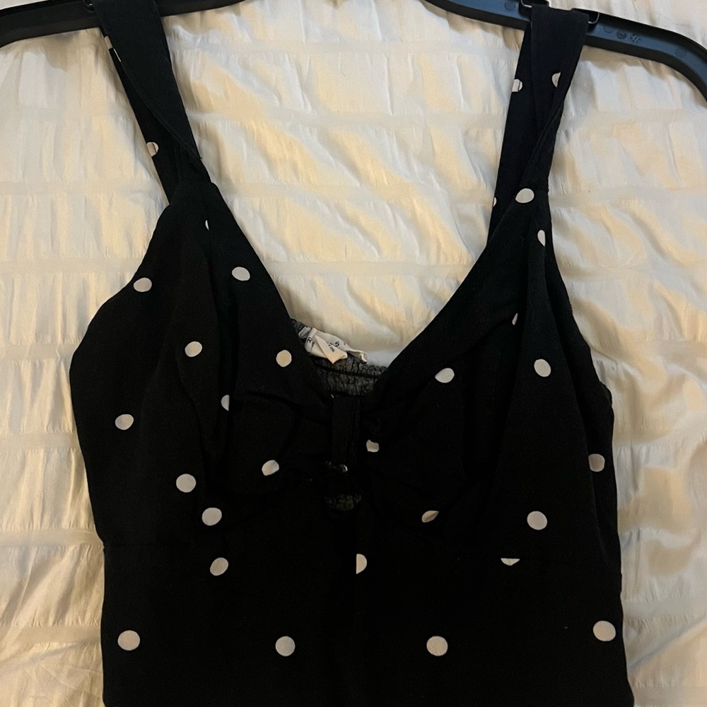 Aeropostale Black and White Polka Dot Women's Top